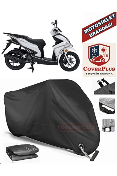 MotoEN Black Lock Compatible Kanuni Resa 125 Motor Tarpaulin Motorcycle Tarpa...