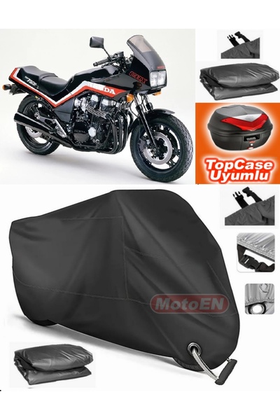 MotoEN قفل أسود متوافق مع Honda CBX 750 من القماش المشمع Topcase الخلفي المتو...