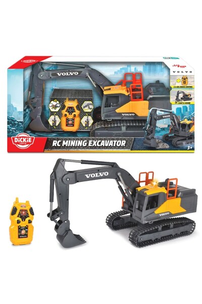 Dickie Rc Volvo Mining Excavator 2.4 Ghz Ses ve Işık 60 Cm
