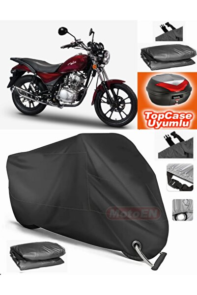 MotoEN Black Lock Compatible Motoran Force 150 Tarpaulin Topcase Rear Bag Com...