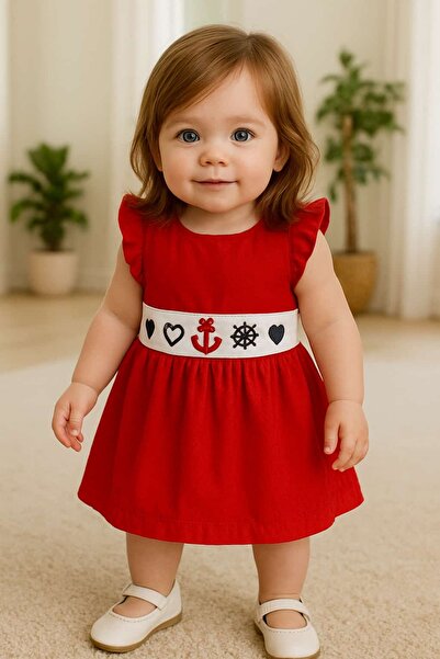 minitix Girl's Marine Printed Dress