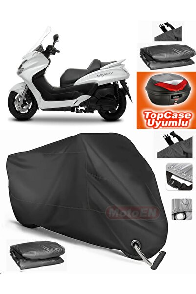 MotoEN قفل أسود متوافق مع Yamaha Majesty 125 قماش القنب Topcase الخلفي المتوا...