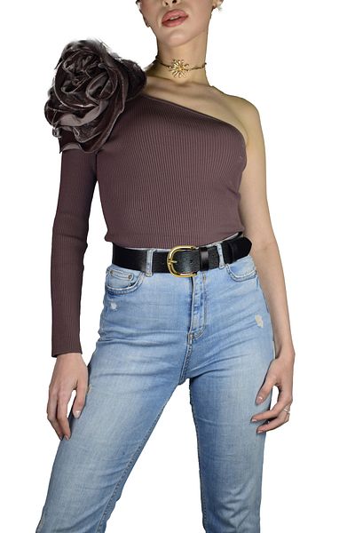 GoDeri 100% Genuine Leather, Black Women's Jeans Belt with Gold Buckle 4 Cm=tyc00419802434