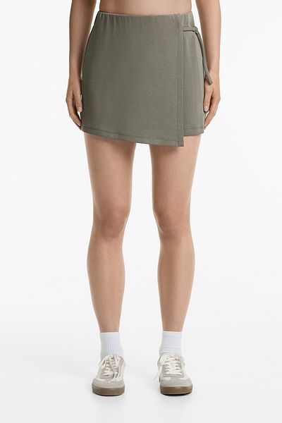 Oysho Skirt trousers with soft-touch modal and buckle