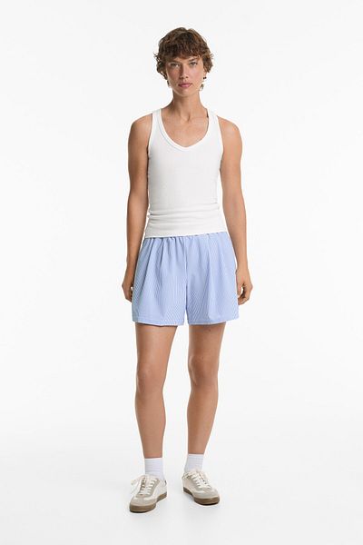 Oysho Sleeveless V-neck top with cotton and modal