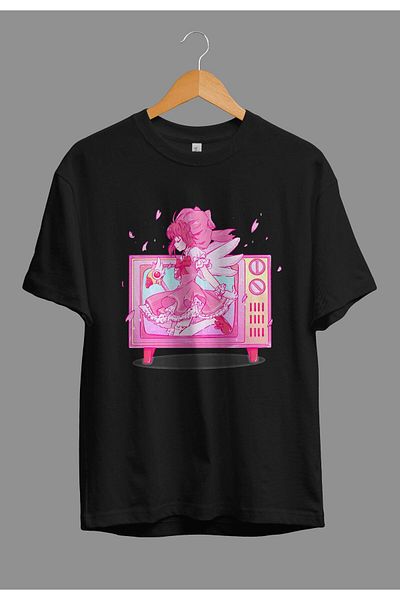 zokanime Oversize Cardcaptor Sakura Tomoyo Daidouji Anime Character Printed Special Design T-Shirt