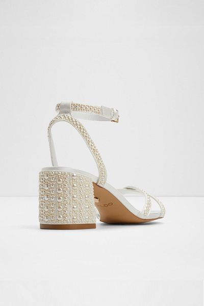 Aldo BOUCLETTIE - Γυναικεία υφασμάτινα πέδιλα με τακούνι White Block