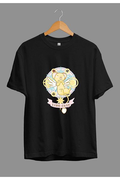 zokanime Oversize Cardcaptor Sakura Kero-chan (cerberus) Anime Character Printed Special Design T-Shirt