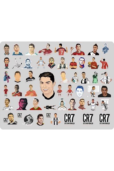 Ceres Studio ملصق رونالدو Cr7 مكون من صفحتين 106 قطعة ملصقات