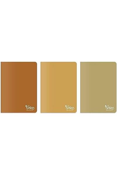 STOREMAX Sellbuystore Colors Vintage Series, A5 60 Sheets Unlined Cardboard Cover Notebook 3 Pack, Coffee