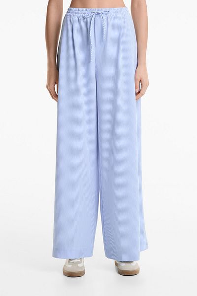 Oysho Striped palazzo trousers