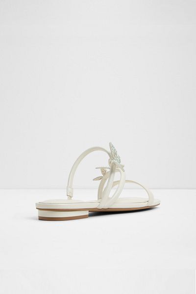 Aldo Flyhigh - Women's Faux Leather White-Ecru Flat Slippers