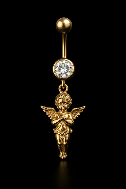 depozoom Cerrahi Çelik Zirkon Taşlı Göbek Piercing