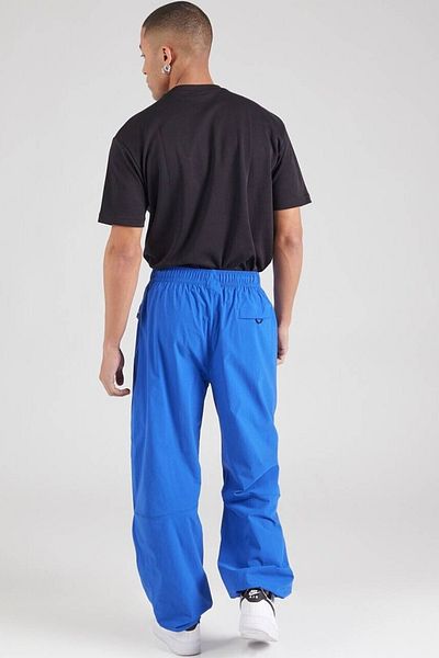Nike Tech Woven Oversized Pants Flat Pewter Parachute Fabric Men's Oversize Loose Cut Sweatpants Sax