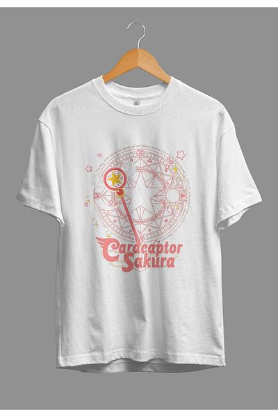 zokanime Oversize Cardcaptor Sakura Magic Items Anime Character Printed Custom Design T-Shirt
