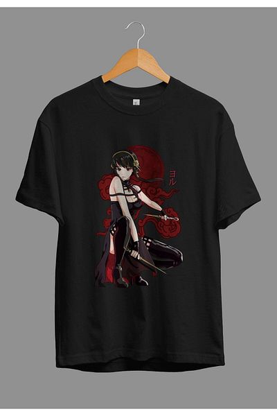 zokanime Oversize Spy X Family Yor Forger Anime Character Printed Special Design T-Shirt