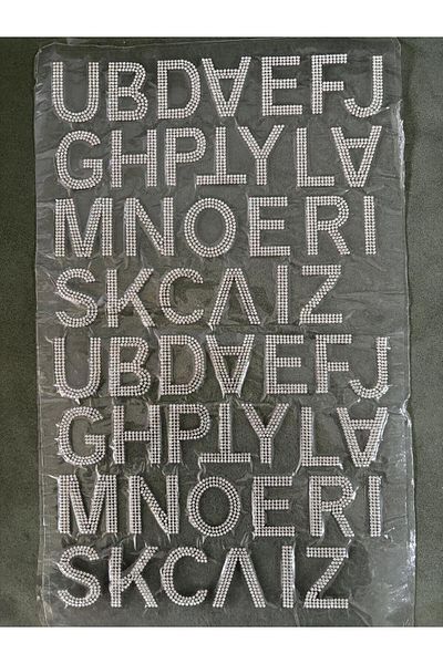 BEİLYS COSMETİCS & ACCESSORY Crystal Stone Iron-On Letter Set 52 Letters