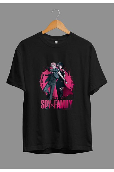zokanime Oversize Spy X Family Yor Forger And Loid Forger Anime Character Printed Special Design T-Shirt