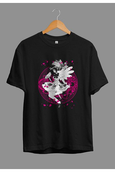 zokanime Oversize Cardcaptor Sakura Tomoyo Daidouji Anime Character Printed Special Design T-Shirt
