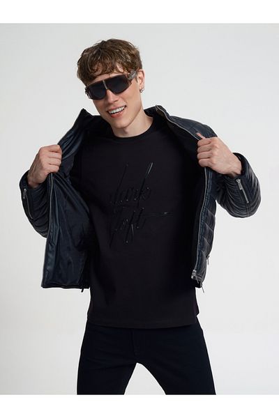 Loft Black Men's Coat - Lf 2034176