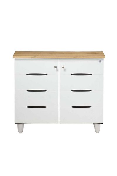woodage Shoe Storage Cabinet with 2 Shelves and 2 Doors