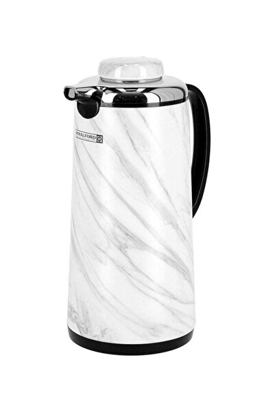 ROYALFORD Marble Designed Heat Insulated Thermos Silver 1.6Liters