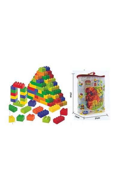 TİME Classic Building Blocks Set – 150 Pieces Educational Kit with Carry Bag