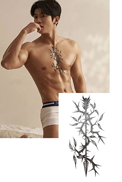 TAKIŞTIR Geçici Kılıç Figürlü Büyük Boy Dövme Tattoo