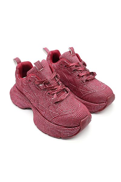 Tmall Women's Sports Shoes, Made Of Eco-suede Leather, D1390, Burgundy
