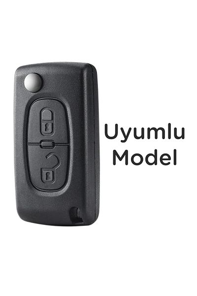 Luxe Aksesuarr Peugeot Partner-307-207-308-5008 Citroen Berlingo-C2-C3-C4 Silicone Key Protection with 2 Compatible Buttons
