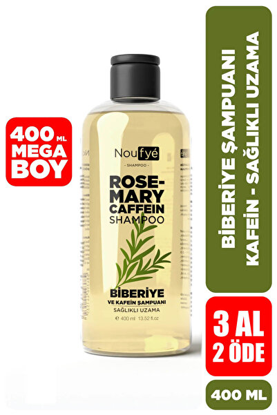 NOUFYE Biberiye ve Kafein Şampuan, Dökülme Karşıtı Sağlıklı Uzama, Kafein, Ke...