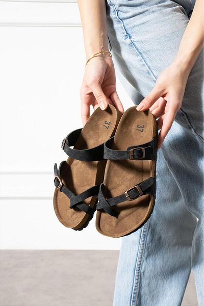 redtan Casual Slippers - Orthopedic Sole Slippers Double Banded Buckle Daily Comfortable Home & Outdoor Slippers