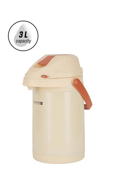ROYALFORD 3.0 L Airpot Flask- RF12148/ 360-Degree Rotating Base, Asbestos-Free Glass Inner/ Keeps th
