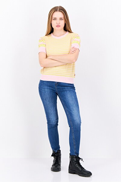 Levi's Women Crew Neck Stripe Sweater, Pink