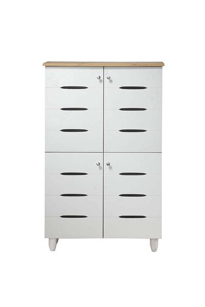 woodage Shoe Organizer Cabinet with 5 Shelves and 4 Doors