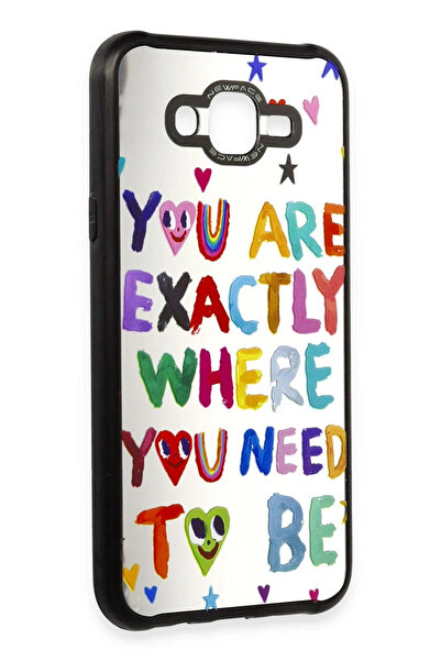 NewFace حافظة سامسونج جالاكسي J7 غطاء مرآة منقوش - مرآة - 10 ALSAT