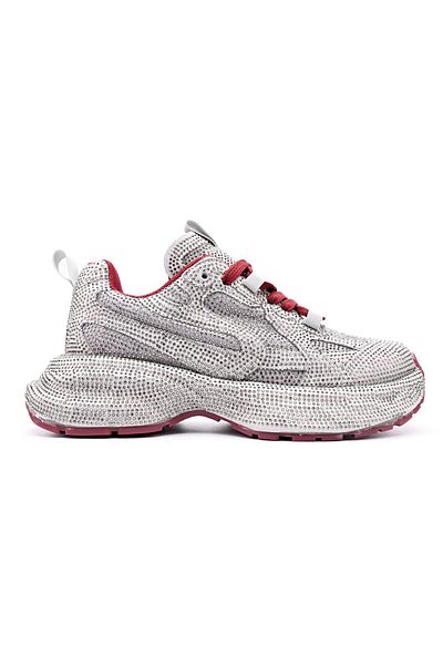 Tmall Women's Sports Shoes, Made of Eco-Suede Leather, With Rhinestones, D1386, Gan