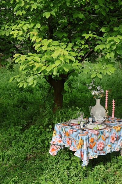 vintagetasarım fata de masa model 3d cu volane 150x120cm