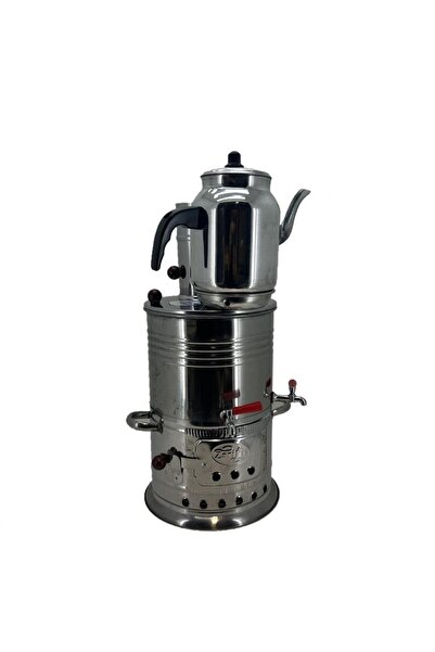 Cantayurdu Paslanmaz Çelik 5 litre Çift Hazneli Demlikli Semaver