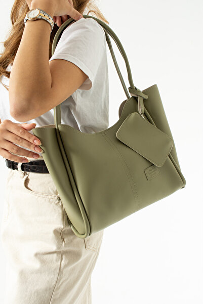 NBİBAGS Жіноча сумка на руку та плече U25 E38 W15 см на липучці зі штучної шкіри Сумка для макіяжу