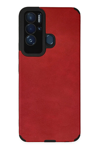 NewFace Tecno Pova Neo Case Loop Leather Silicone - Red Hnzrn