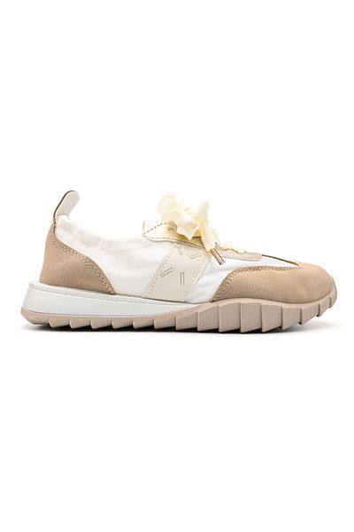 Tmall Women's sports shoes, Textile material, D1380, Beige