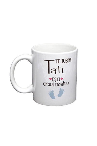 OEM Cana albă personalizată „Te iubim, tată! Ești eroul nostru”, INOVATIX®. 3...