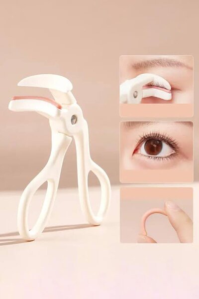 TAKIŞTIR Beyaz Renk Kirpik Kıvırıcı/ Kirpik Kıvırma Aparatı