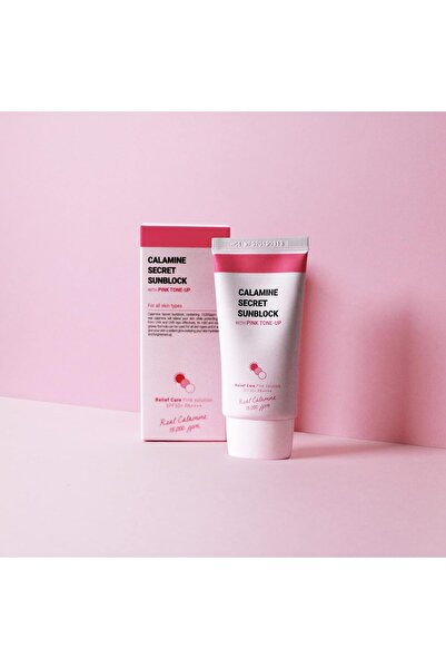 KSECRET Calamine Secret Sunblock – Pembe Tonlu Güneş Koruyucu SPF50+ PA++++ 50ml