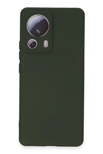 NewFace جراب هاتف Xiaomi Mi 13 Lite مصنوع من السيليكون المخملي الداخلي - أخضر...