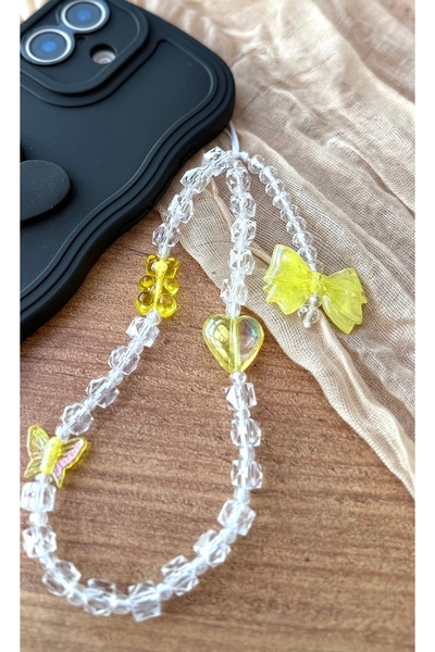 MİRAZ TASARIM MİRAZTASARIM ŞEFFAF KÜP BONCUKLU RENKLİ DETAYLI TELEFON CHARMI/TELEFON ASKISI ÇANTA CHARMI4