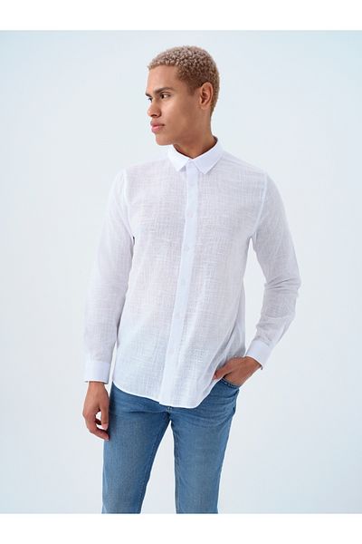 Loft Ανδρικό πουκάμισο U.Sleeve με κανονική εφαρμογή