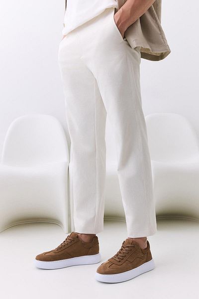 Yaya by Hotiç Freizeitschuhe für Herren aus echtem Leder in Sandbeige