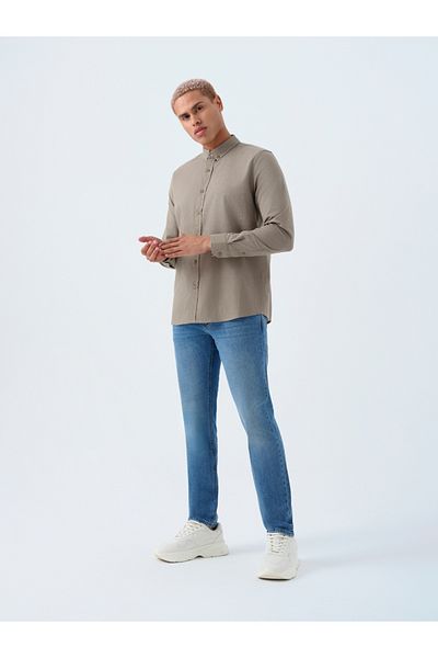 Loft Lf 2037403   Light Khaki Men's Shirt Lf 2037403